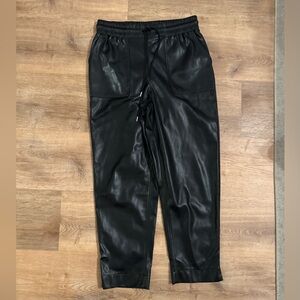 a new day Black Faux Leather Jogger Pants